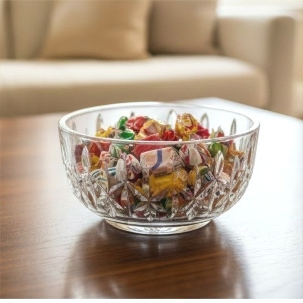 Waterford Crystal Lismore Bowl Candy Nut Small Round Signed 5" Vintage